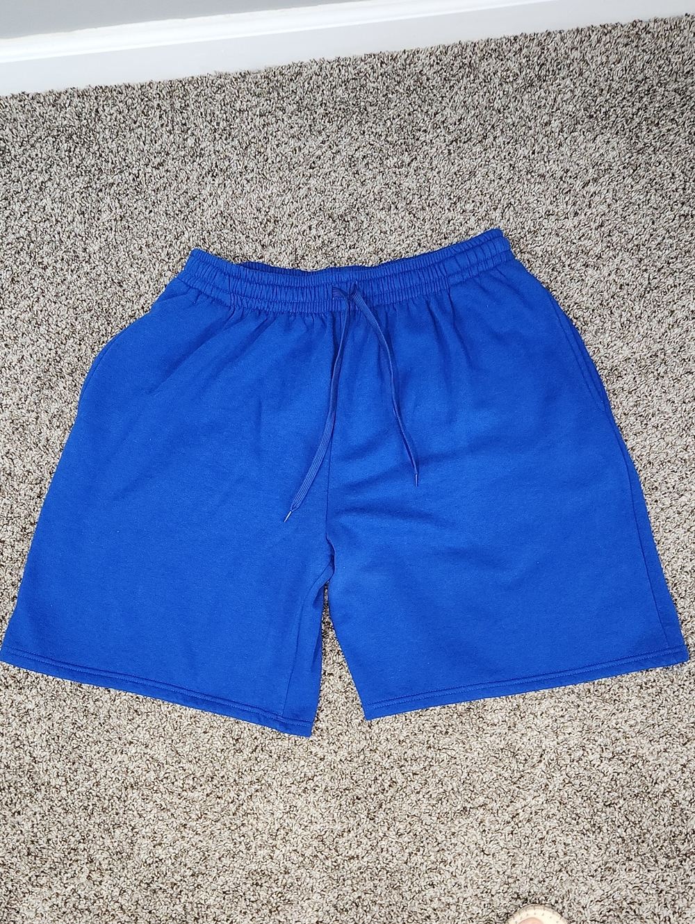 Men's Blue Drawstring Athletic Shorts